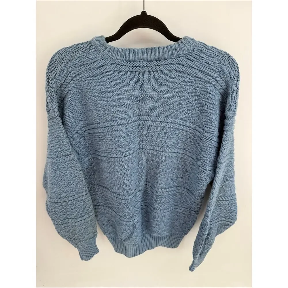 Vintage The Fox Collection 100% cotton crewneck fisherman’s sweater sz L